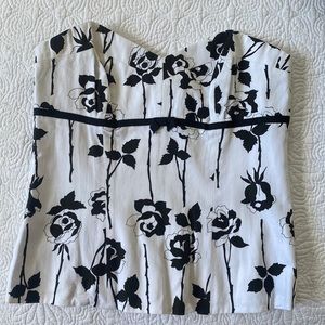 Strapless Floral Top Size 2